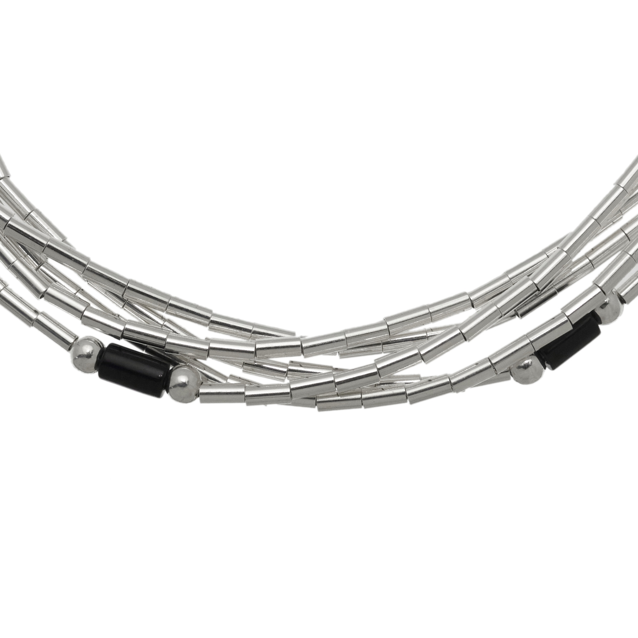 Bracelet amerindien Liquid Silver perles heishi. Harpo Paris
