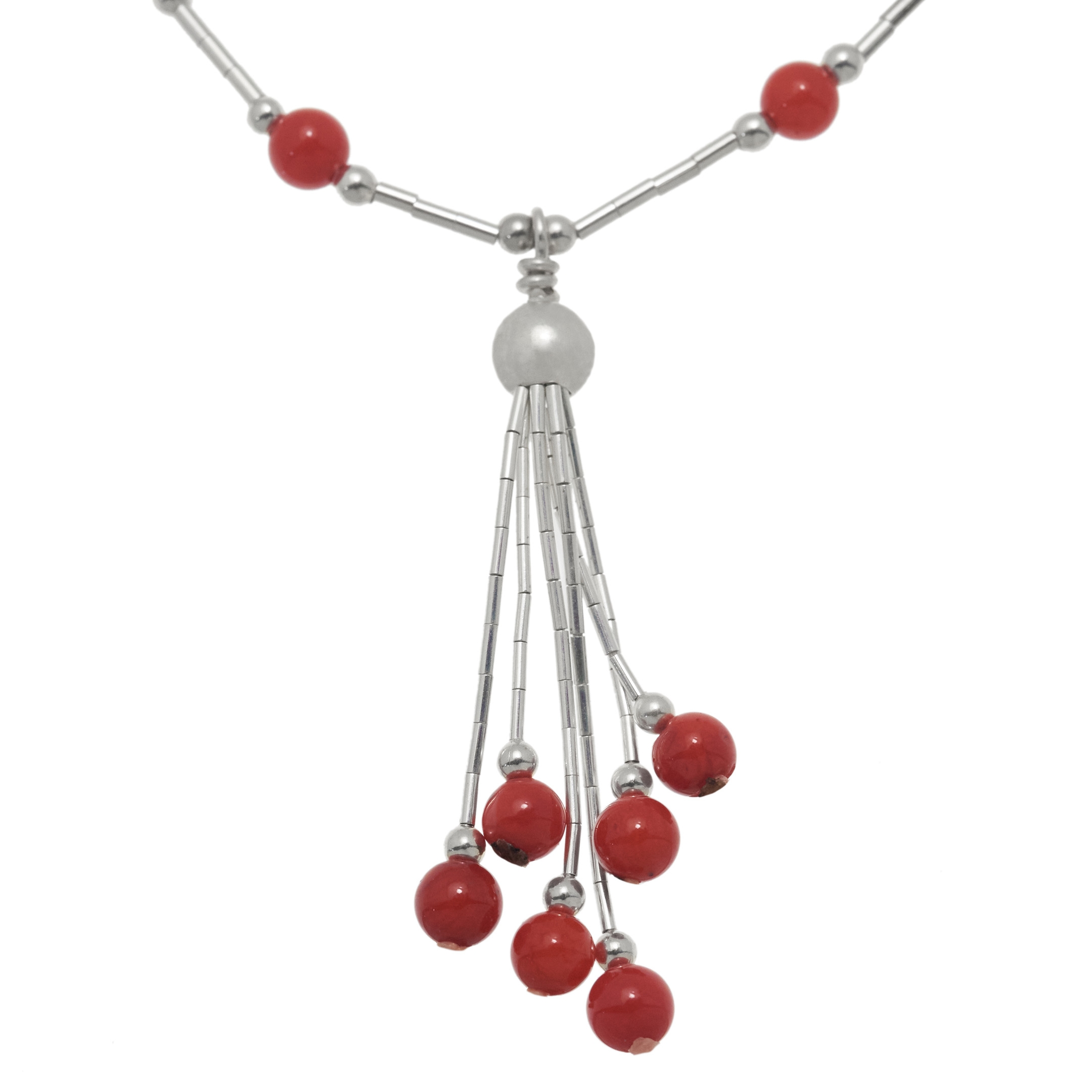 Collier amérindien Liquid Silver, perles Heishi en argent et perles en pierres mix. Harpo Paris