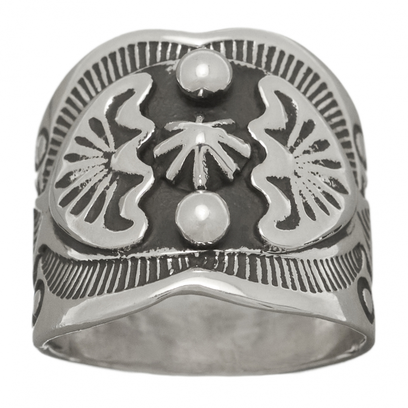 Bague Navajo BA1064 en argent massif Harpo