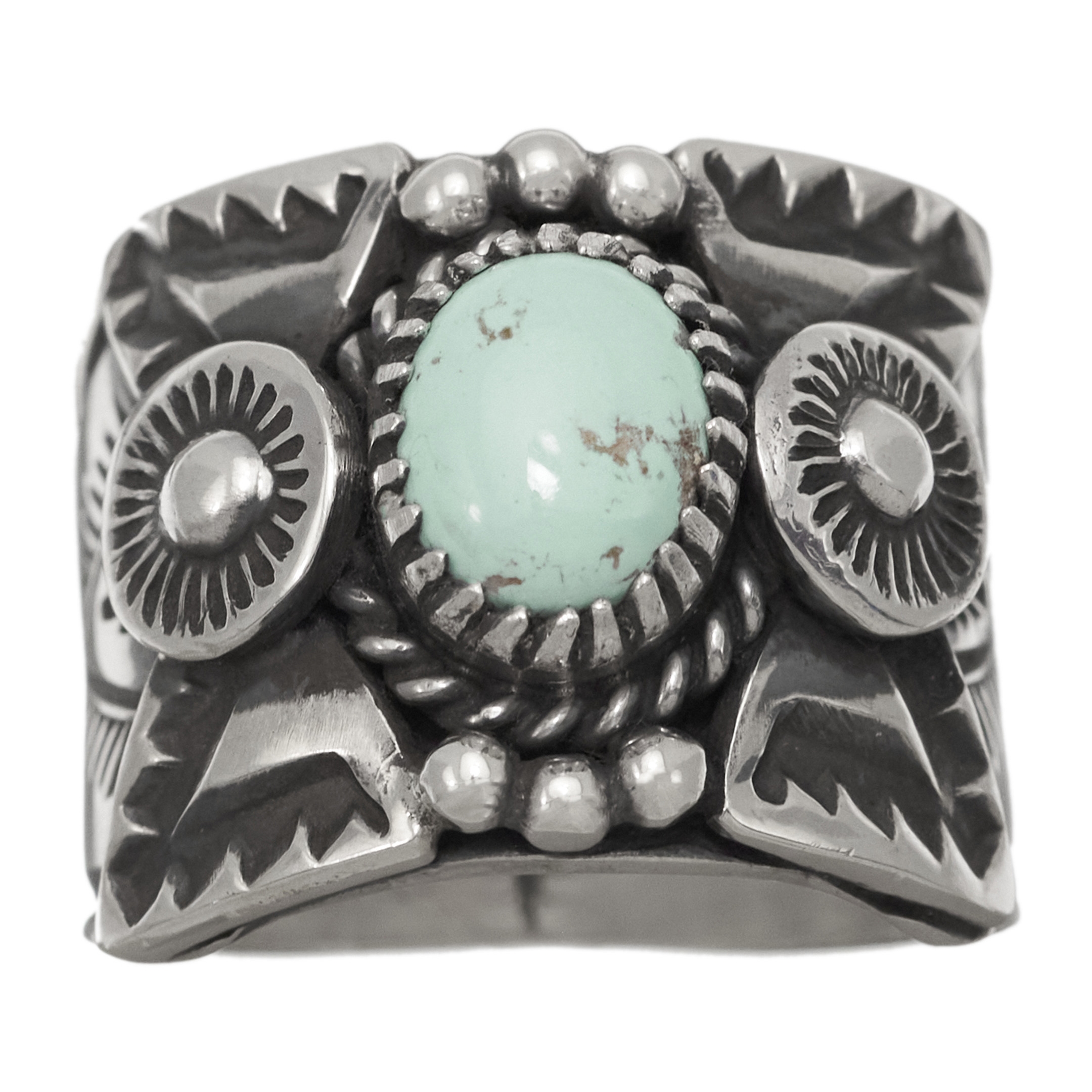 Bague Navajo pour homme en turquoise ou argent, BA1070 - Harpo Paris