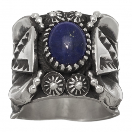 Harpo Paris unisex ring BA1072 in lapis lazuli and silver