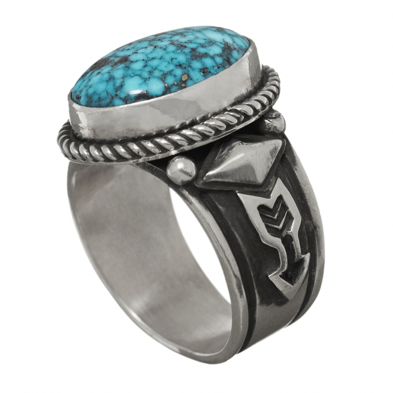 BA1075 Harpo ring turquoise and silver