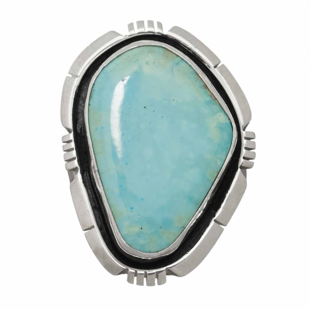 Navajo ring for men BA1076 in turquoise and silver - Harpo Paris