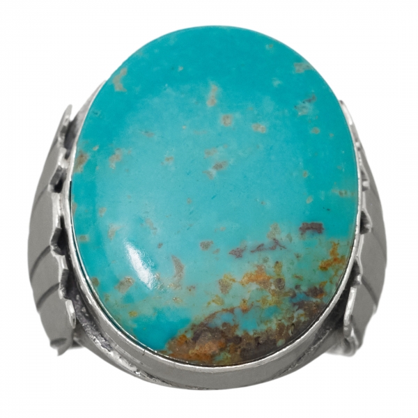 Navajo ring for men BA1103 in turquoise and silver - Harpo Paris