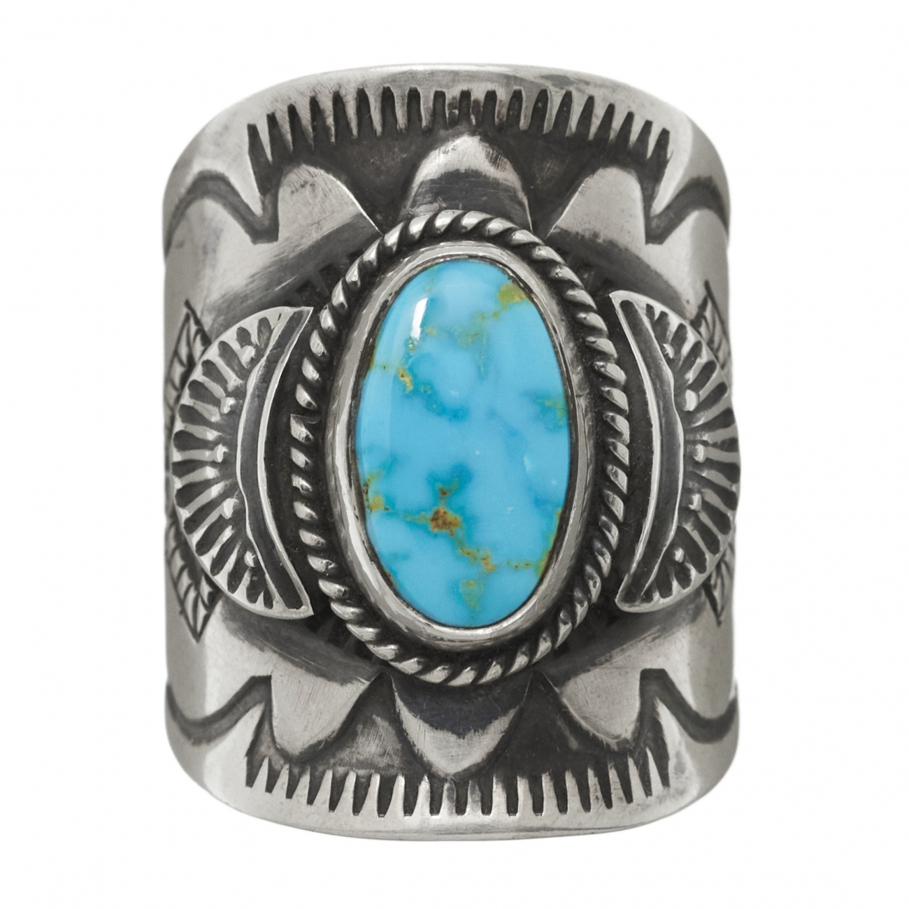 Navajo ring for women BA1118 in turquoise and silver - Harpo Paris