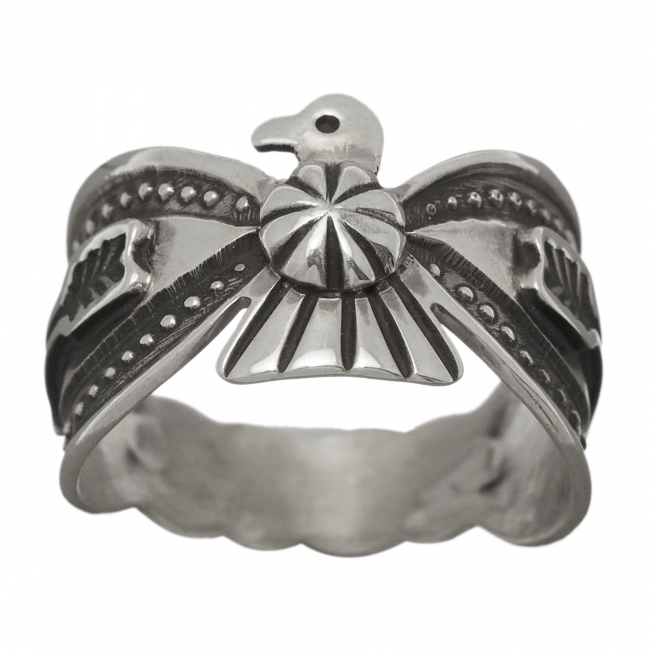 Bague Navajo aigle BA1126 en argent - Harpo Paris