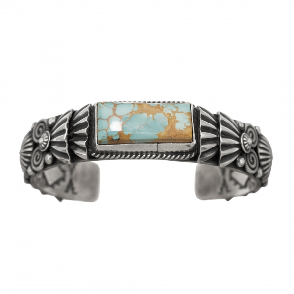 Bracelet Navajo BR686 pour femme en turquoise et argent - Harpo Paris