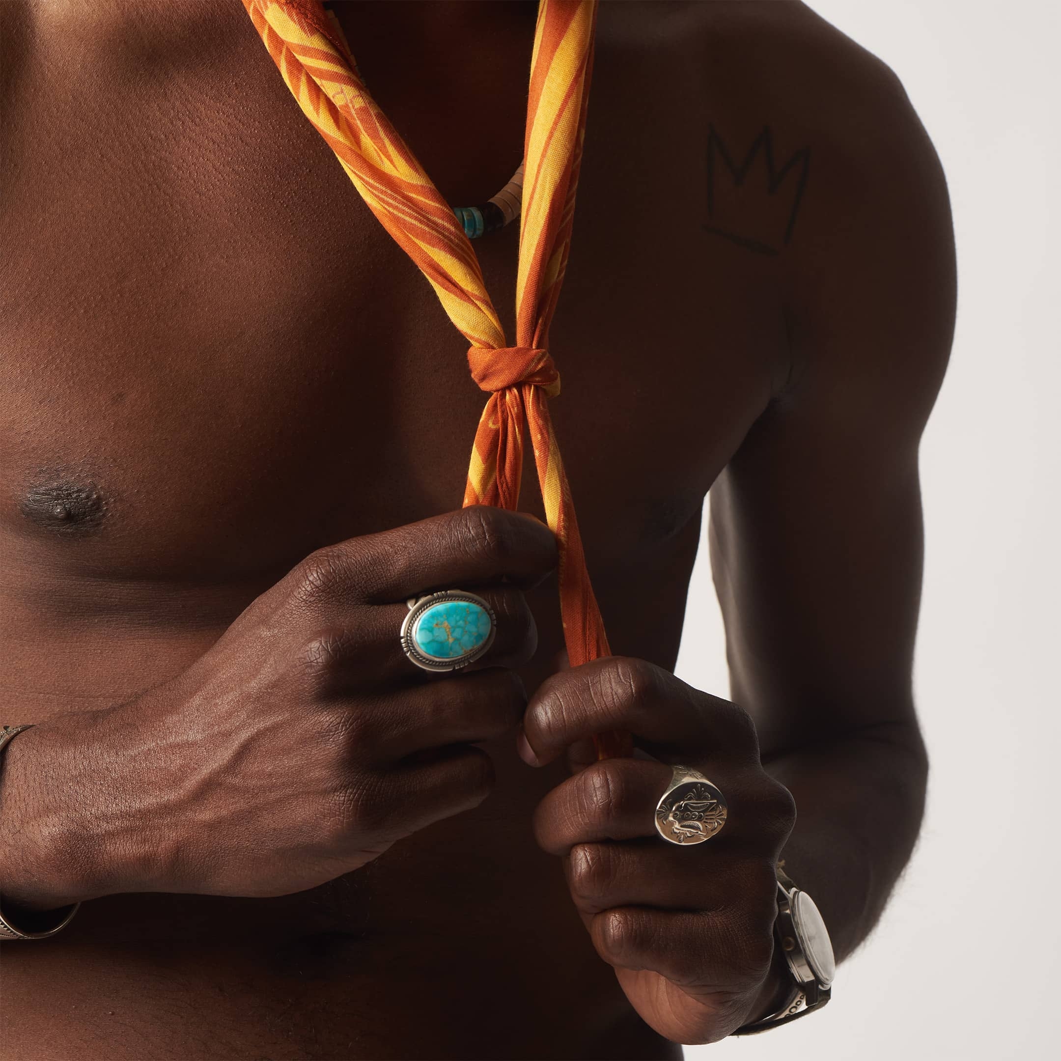 Eagle Navajo ring in silver. | Harpo Paris