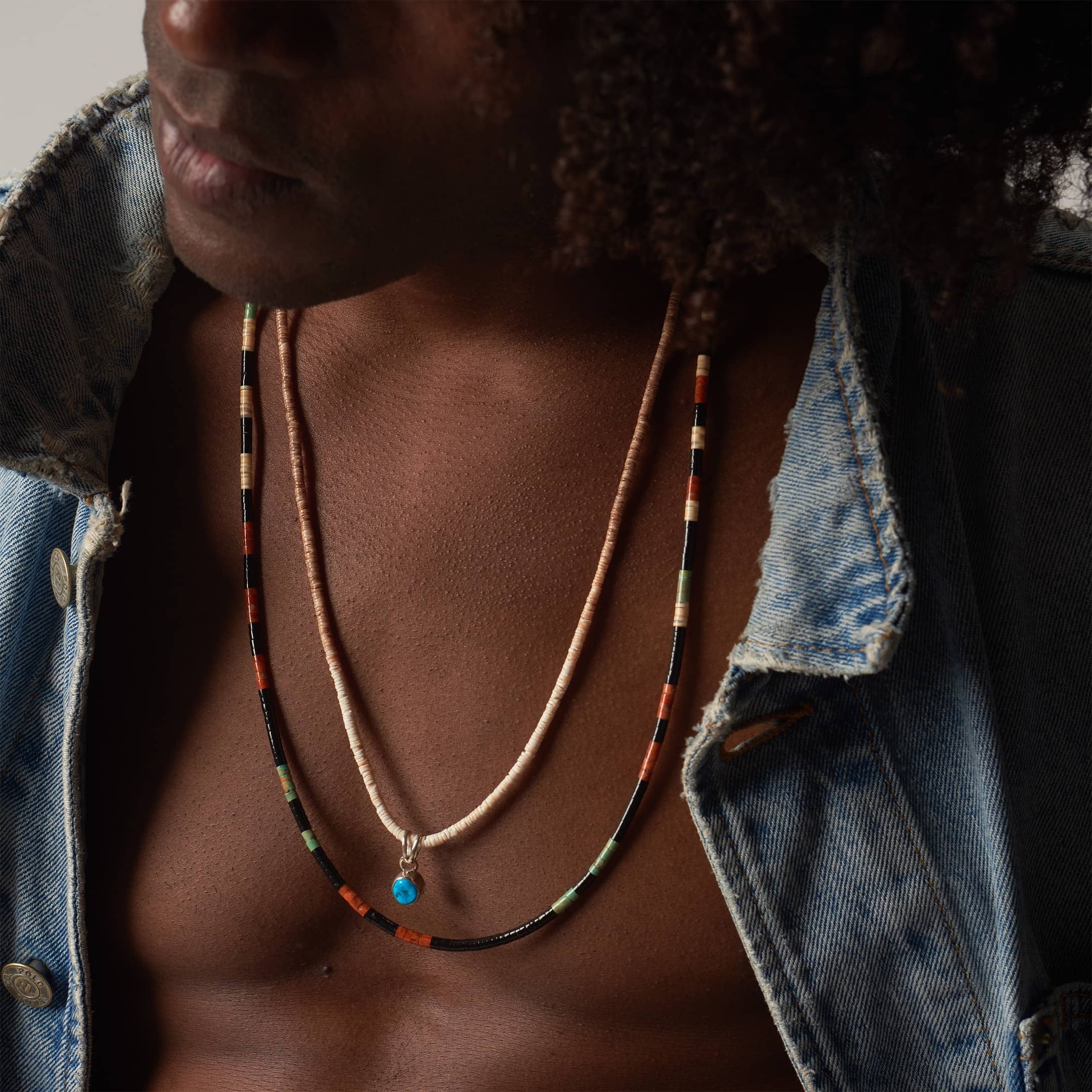 Collier Pueblo en perles heishi, COP03 - Harpo Paris