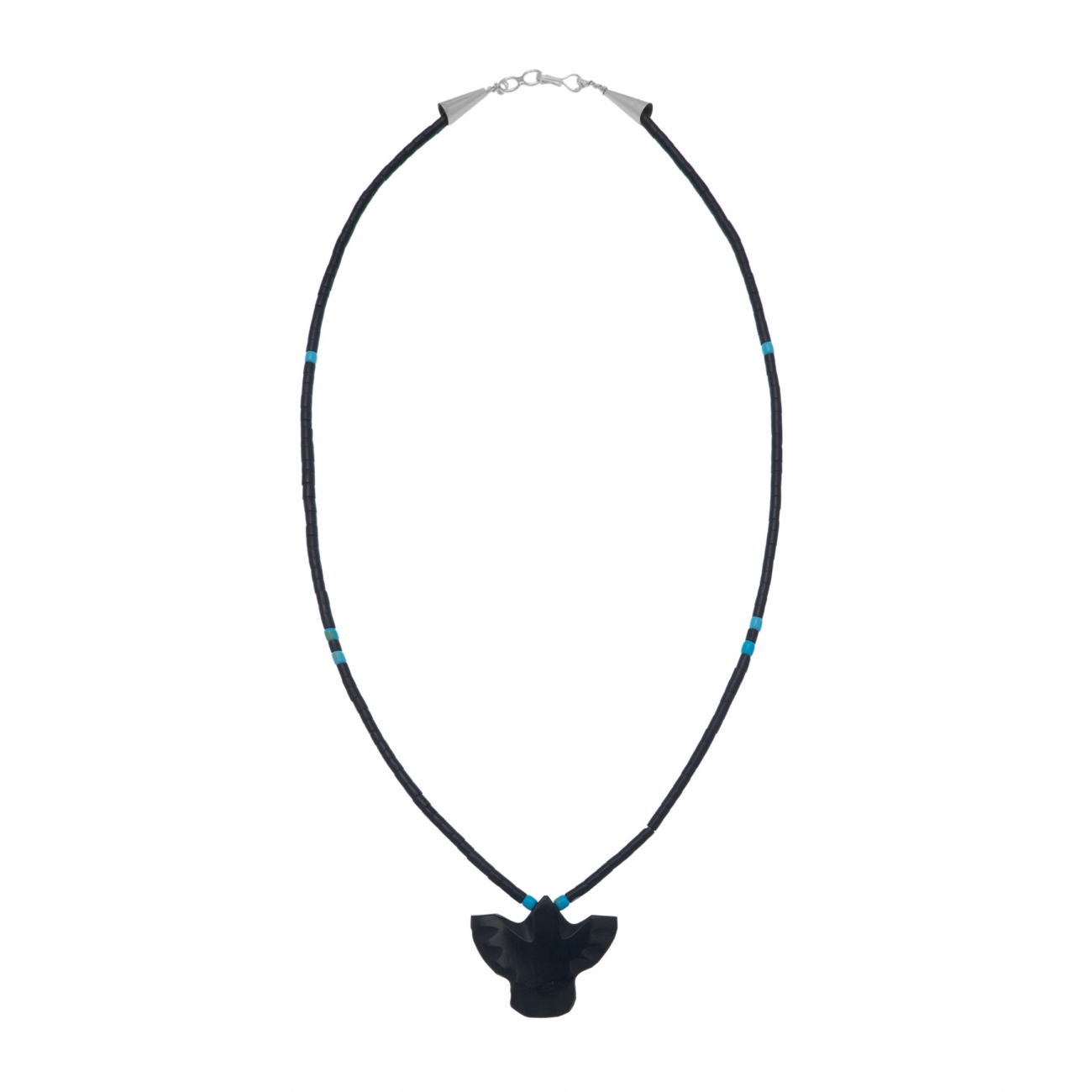 Eagle necklace COw47 in black-jet - Harpo Paris