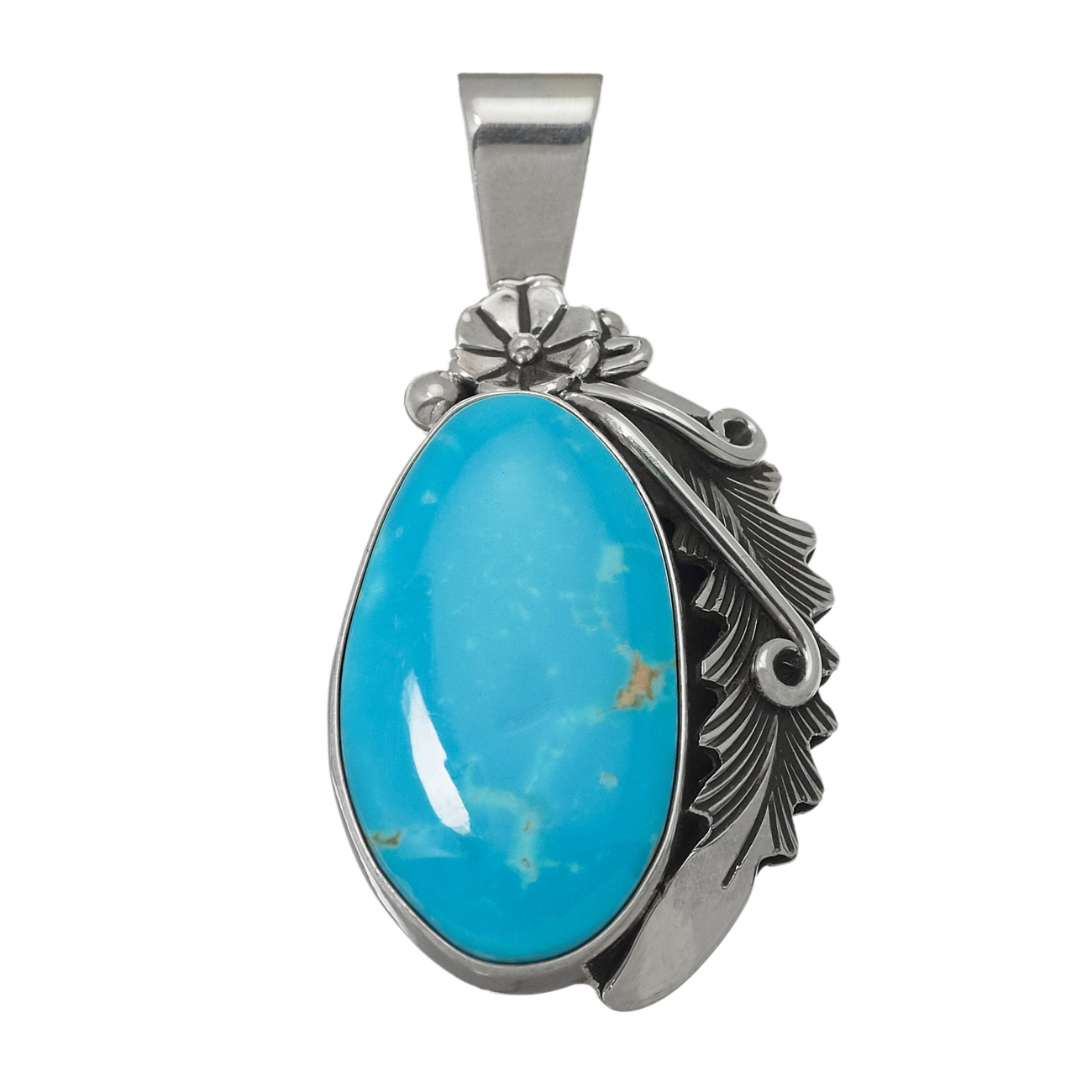 Pendentif Harpo Paris PE380 en turquoise et argent