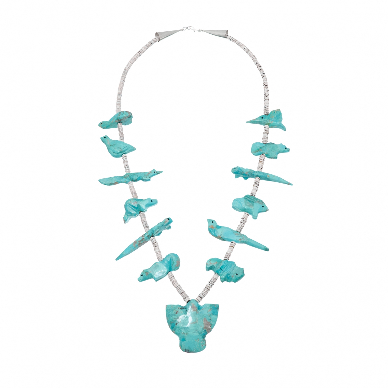 Collier fétiche Harpo Paris COFEw21 animaux turquoise