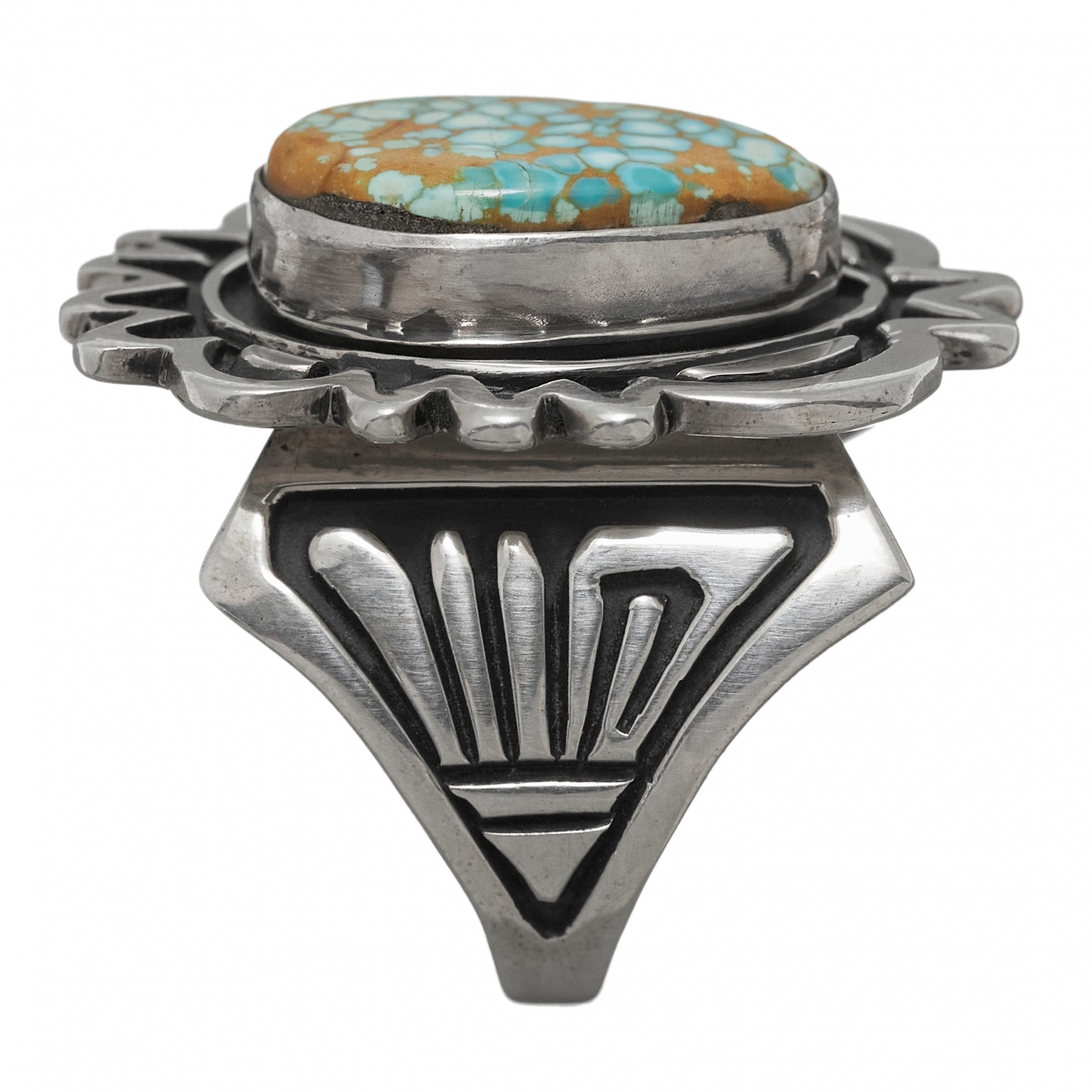 Navajo ring in turquoise and silver BA1134 - Harpo Paris