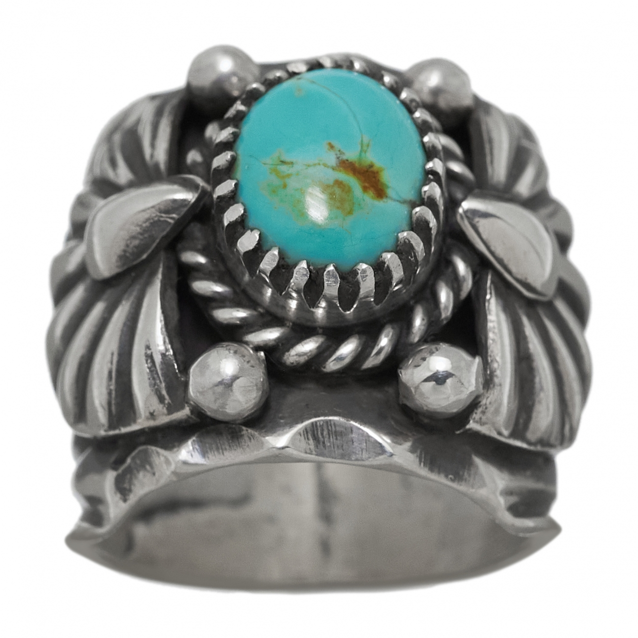 Navajo ring for women BA1136 in turquoise and silver - Harpo Paris