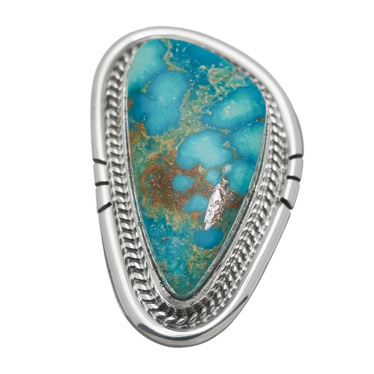 Navajo ring for women BA1139 in turquoise and silver - Harpo Paris