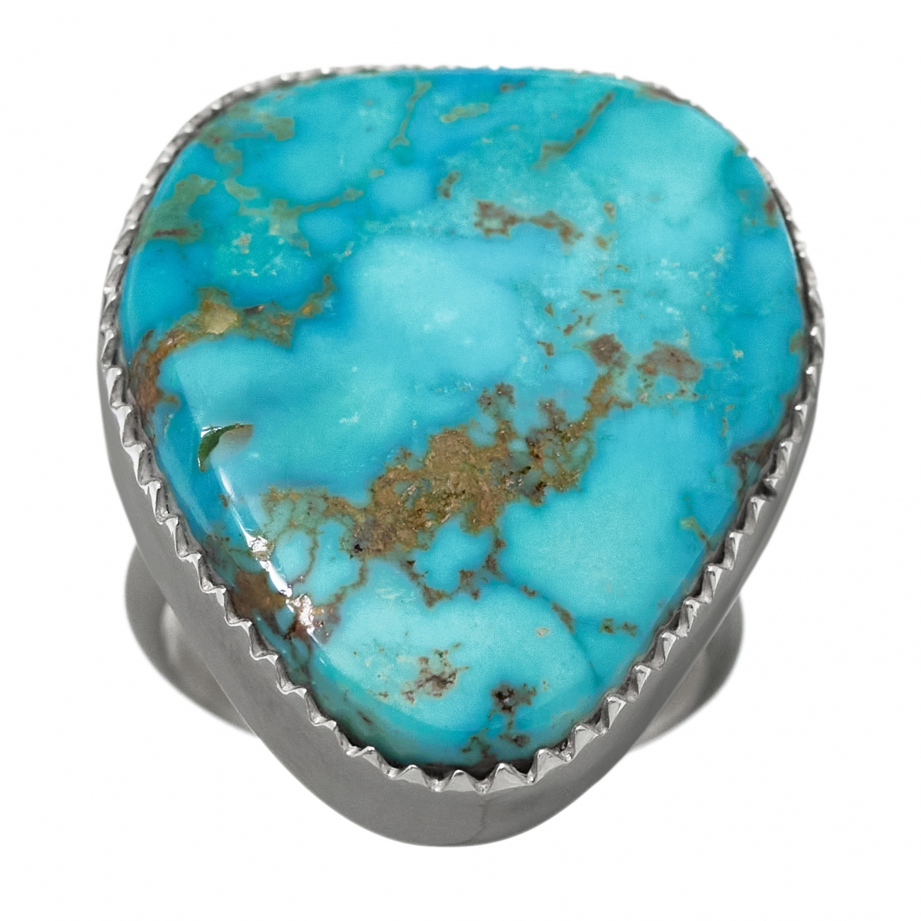 Navajo ring BA1147 in turquoise and silver - Harpo Paris