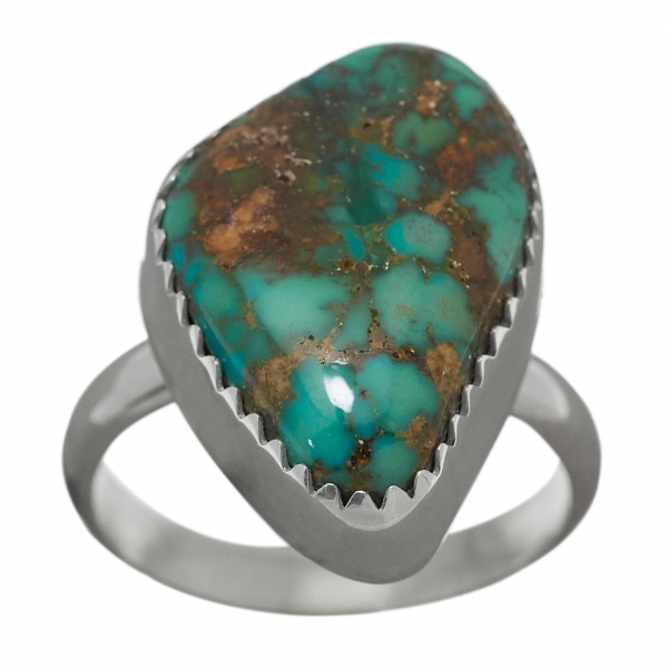 Navajo ring BA1160 in turquoise and silver - Harpo Paris