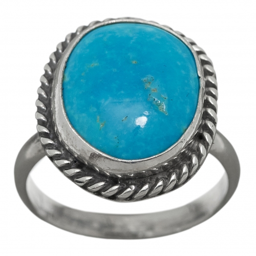 Navajo ring for women BA1161 in turquoise and silver - Harpo Paris