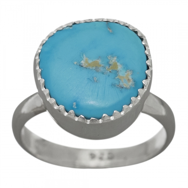 Navajo ring BA1163 in turquoise and silver, Harpo Paris