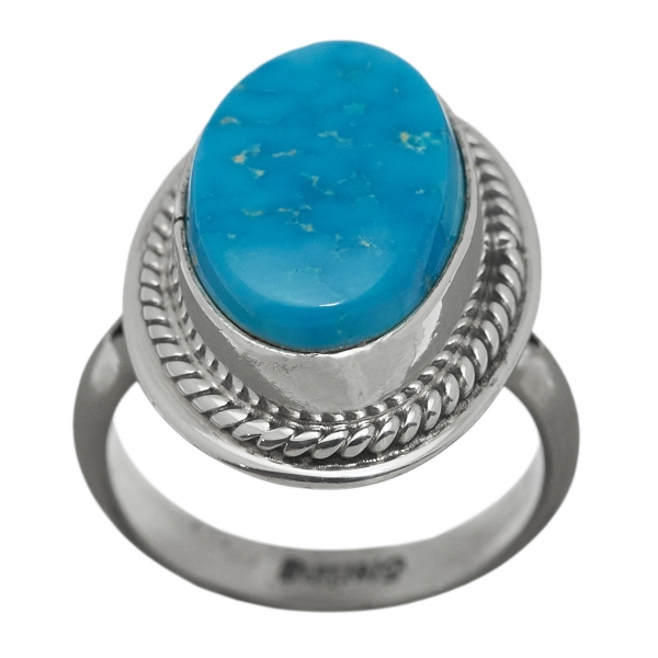 Harpo ring BA1164 in turquoise and silver, Navajo