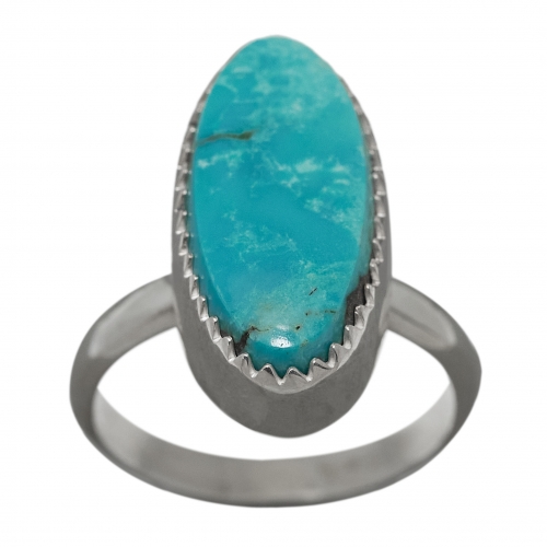 Harpo ring BA1167 in turquoise and silver, Navajo