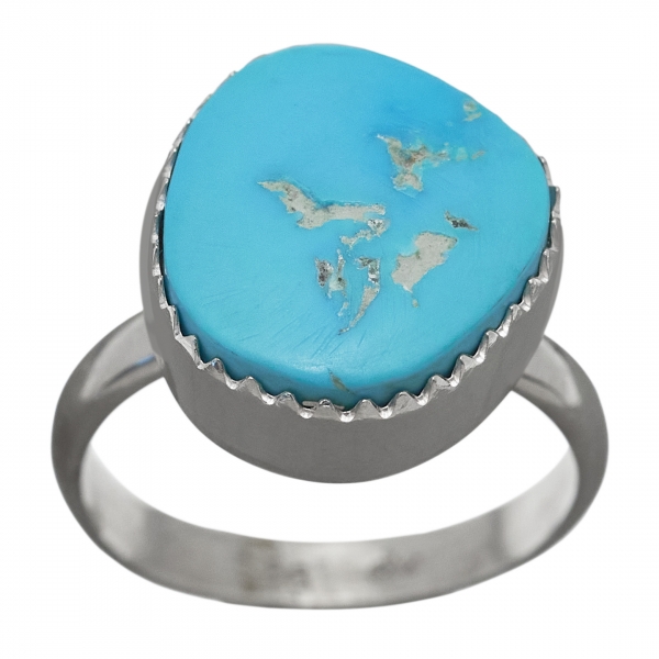 Navajo ring in turquoise and silver, BA1173 - Harpo Paris