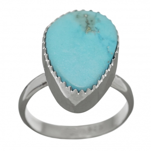 Navajo ring in turquoise and silver, BA1174 - Harpo Paris