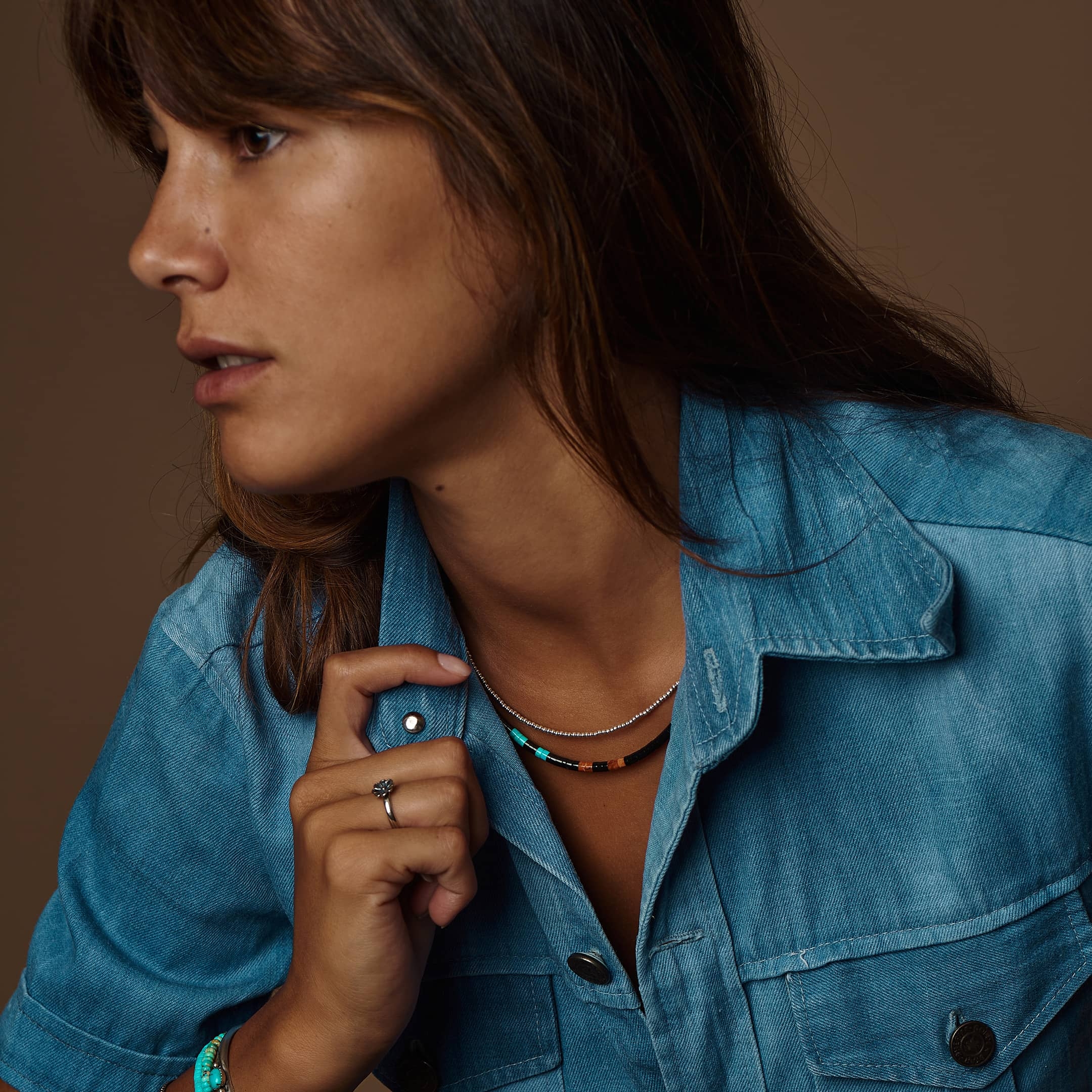 Bague Navajo, fleur en argent, BA1149 - Harpo Paris