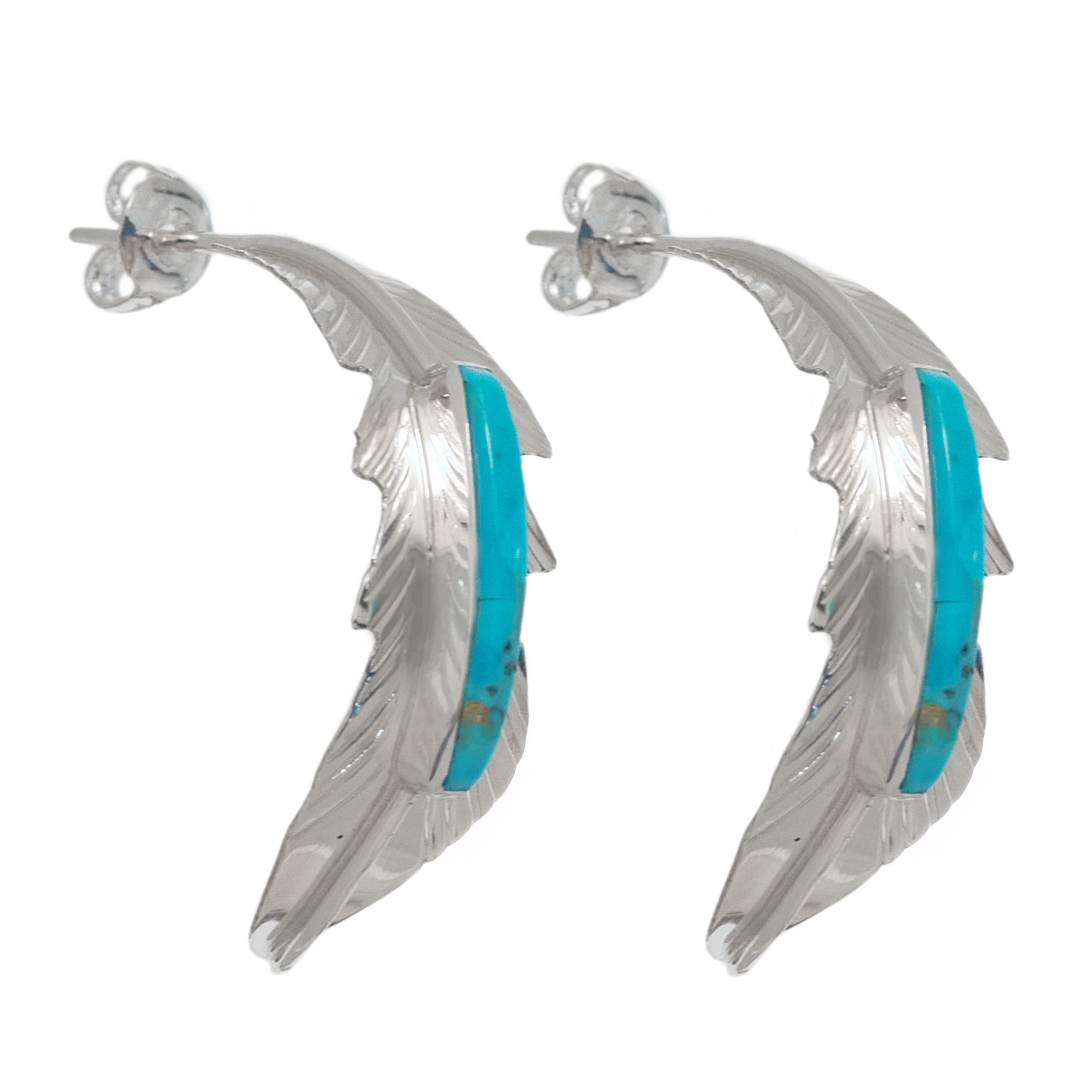 Boucles d'oreilles Plumes argent BOw81 - Harpo Paris