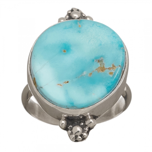 Navajo ring BA1177 in turquoise and silver - Harpo Paris