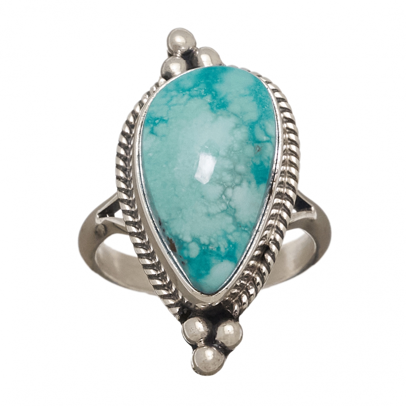 Navajo ring BA1184 for women in turquoise and silver - Harpo Paris