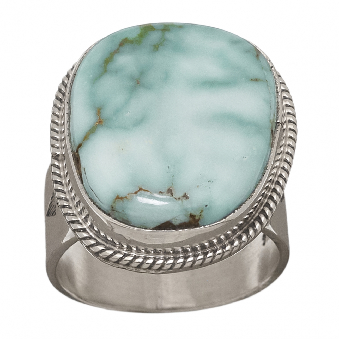 Navajo ring for men BA1196 in turquoise and silver - Harpo Paris