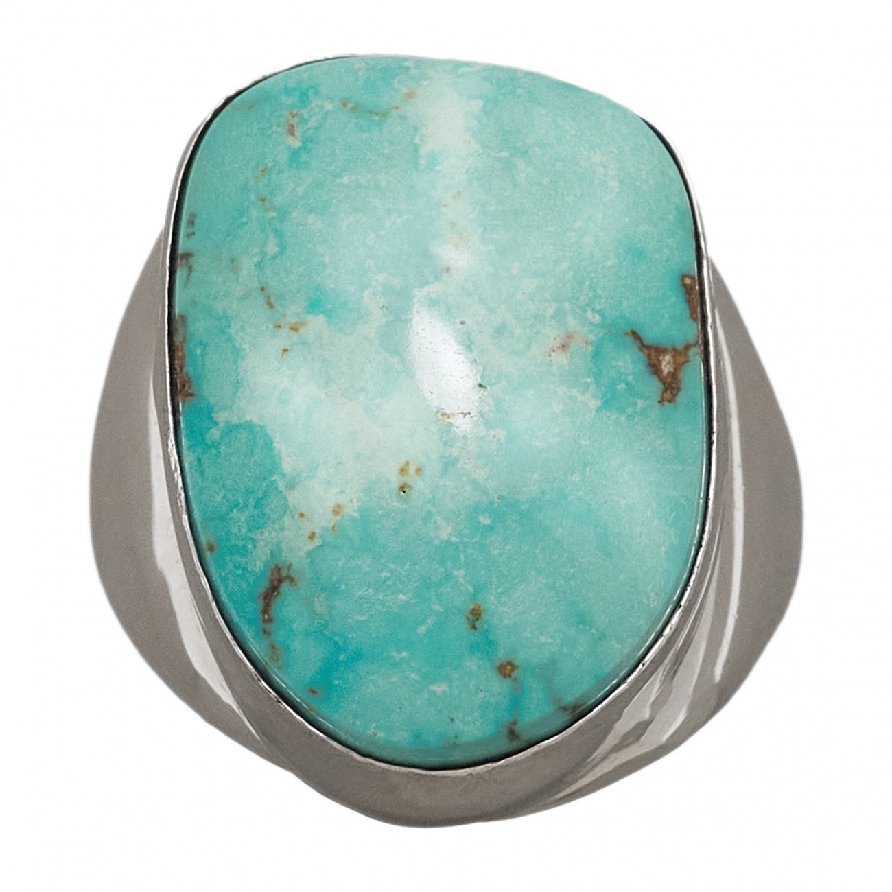 Bague Navajo pour homme BA1202 en turquoise et argent - Harpo Paris