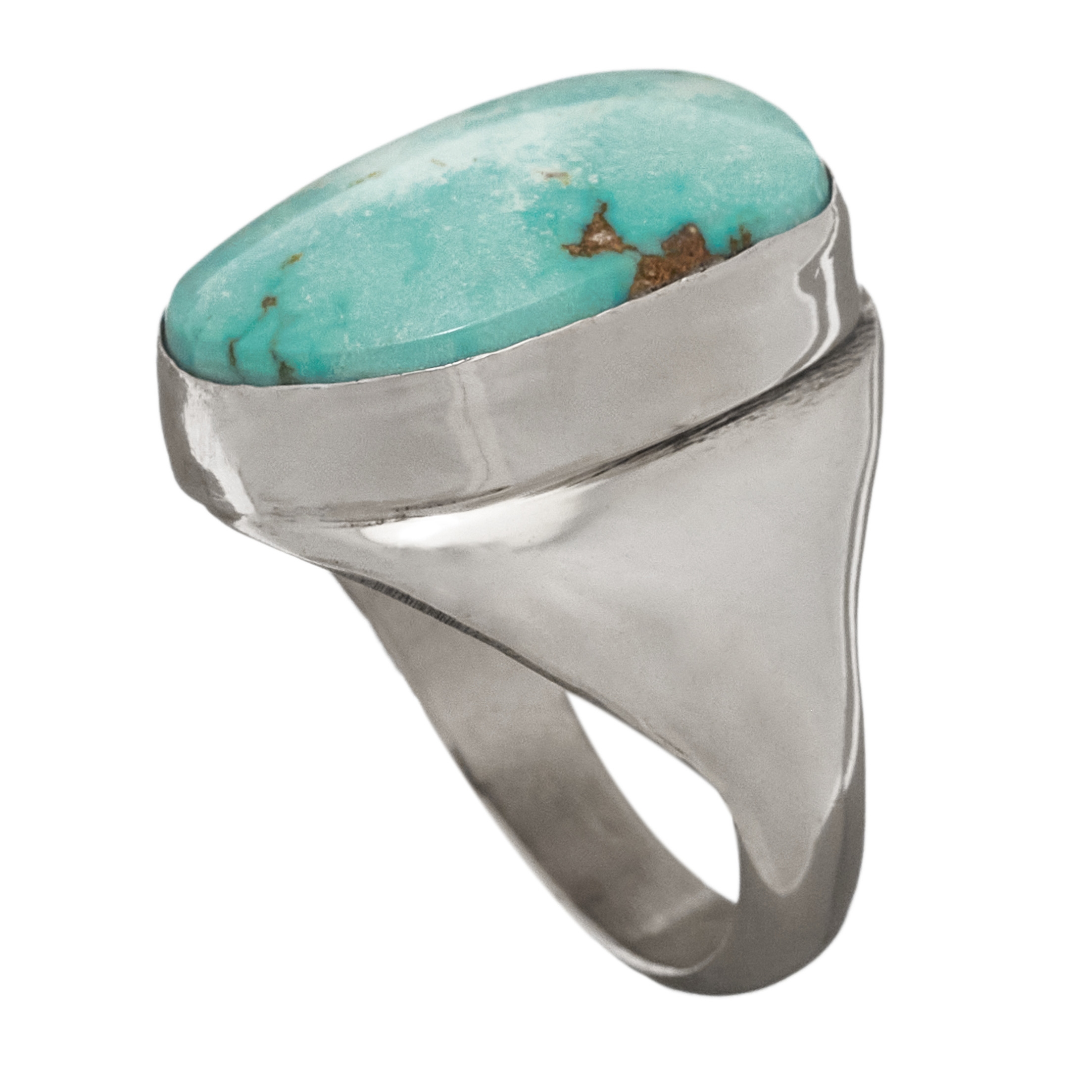 Navajo ring for men BA1202 in turquoise and silver - Harpo Paris