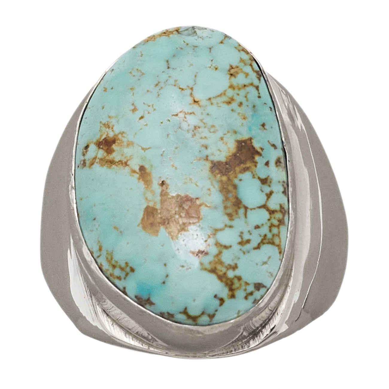 Bague Navajo pour homme BA1207 en turquoise et argent - Harpo Paris