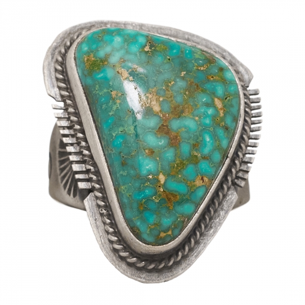 Navajo ring for men BA1233 in turquoise and silver - Harpo Paris