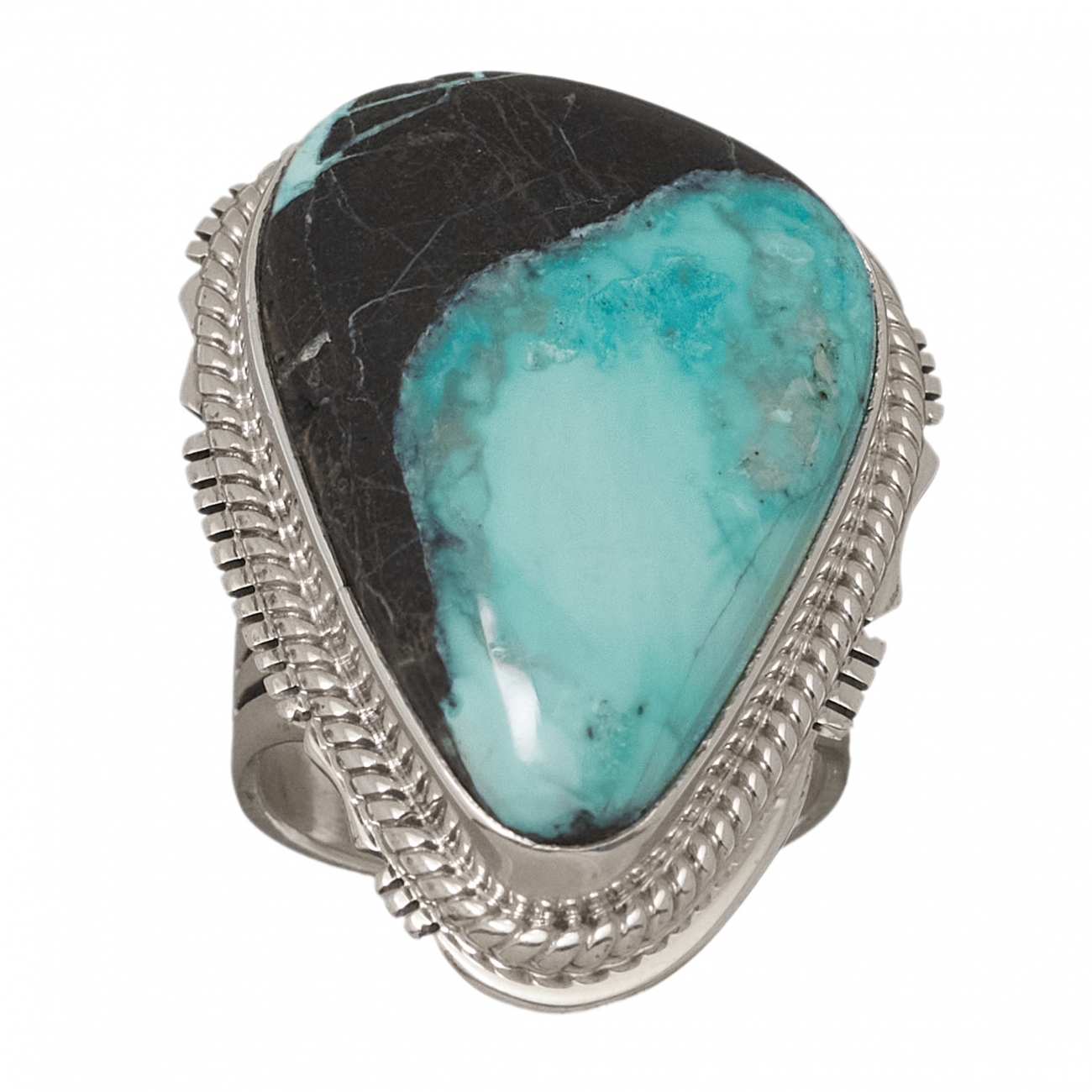 Bague Navajo pour femme BA1235 en turquoise et argent - Harpo Paris