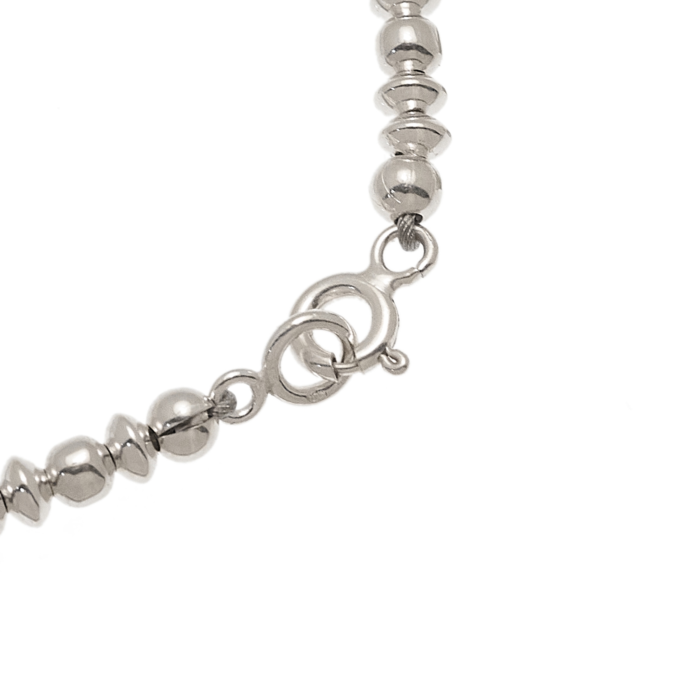 Bracelet Navajo en perles d'argent BR716 - Harpo Paris