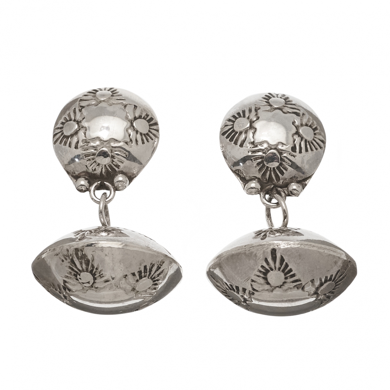 Boucles d'oreilles Navajo BO324 en argent - Harpo Paris