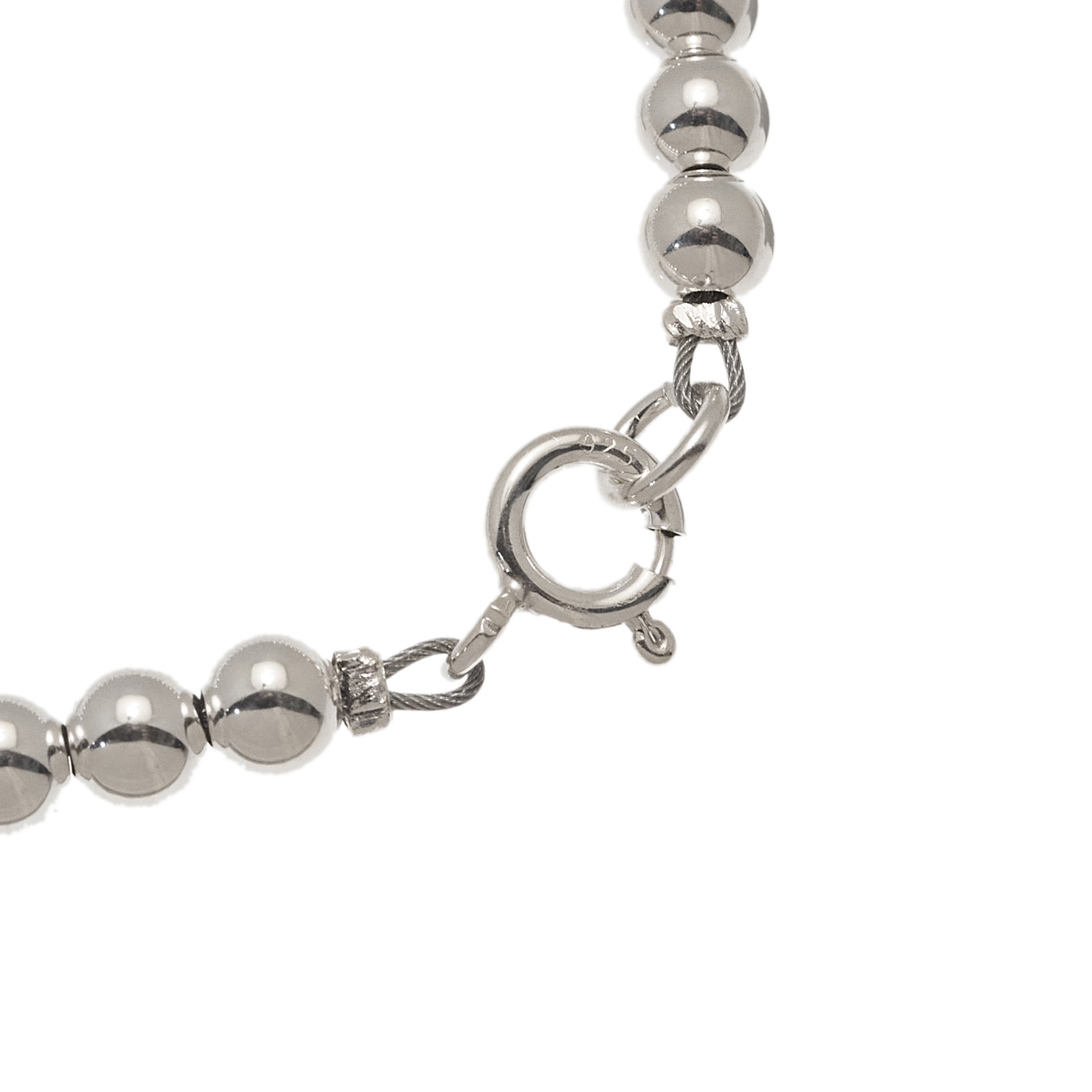 Bracelet Navajo en perles d'argent BR715 - Harpo Paris