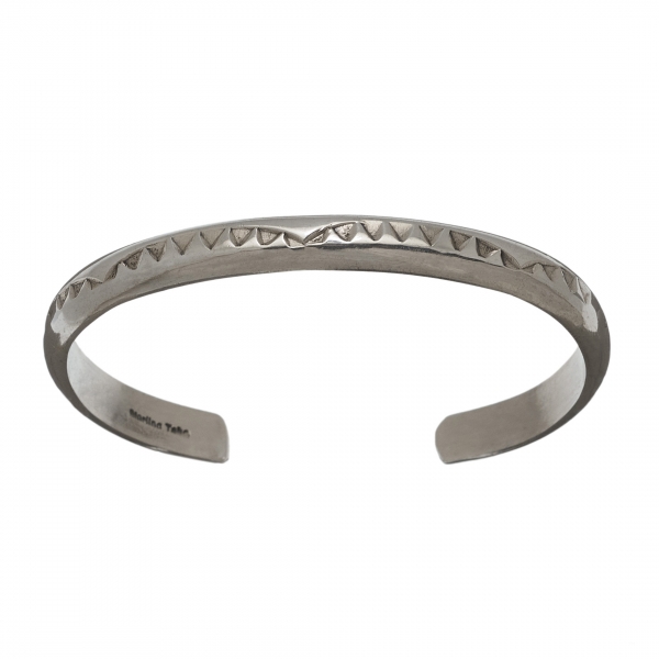 Navajo bracelet BRw28 in silver for women - Harpo Paris