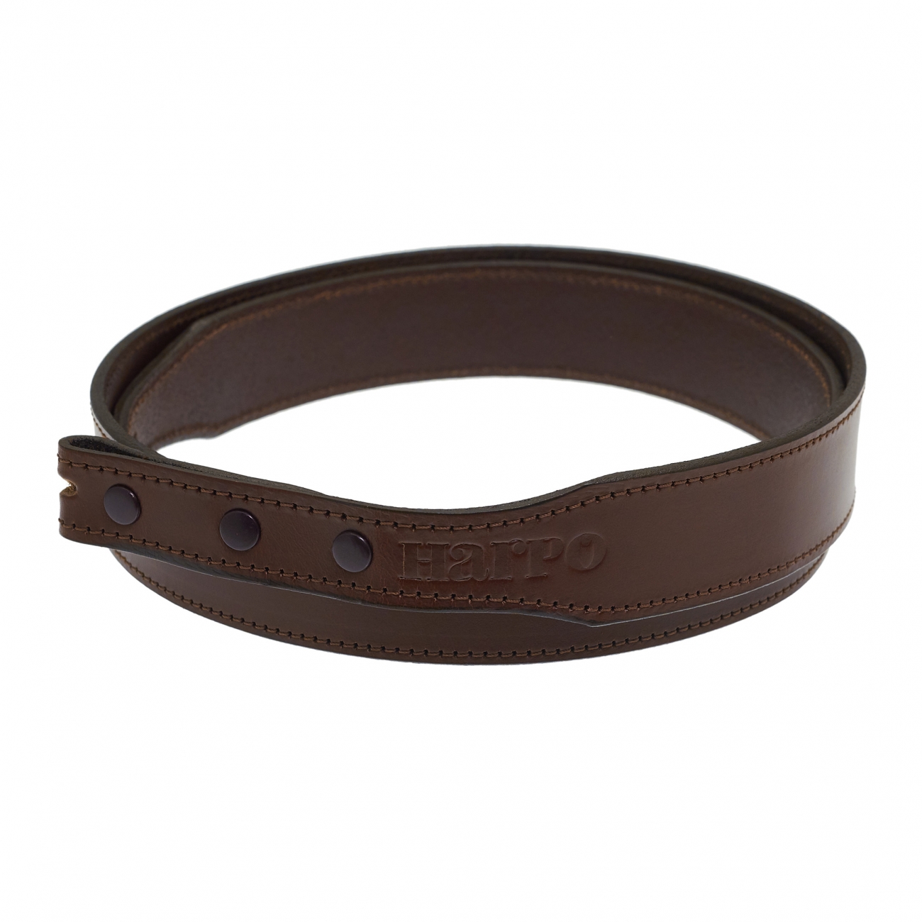 Ceinture en cuir marron CU03 - Harpo Paris