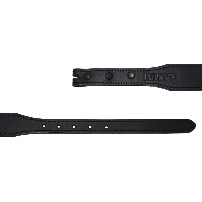 Black leather belt CU04 - Harpo Paris