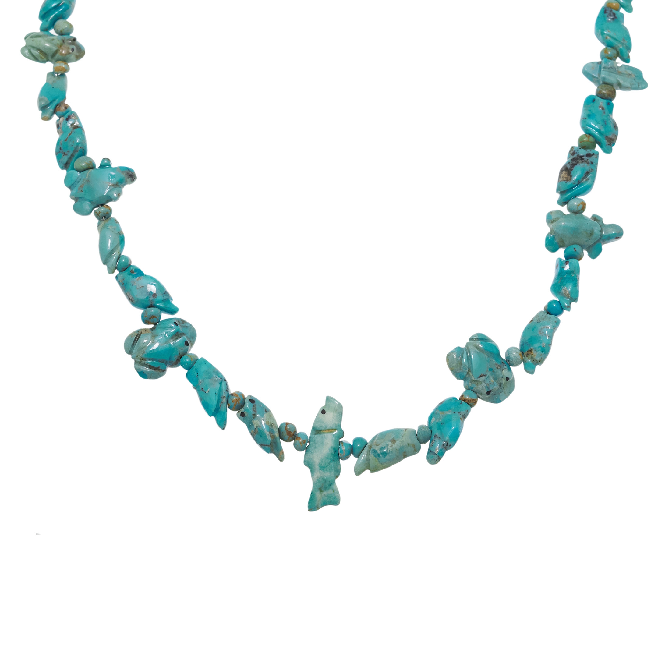Fetish necklace COFE23 in turquoise - Harpo Paris