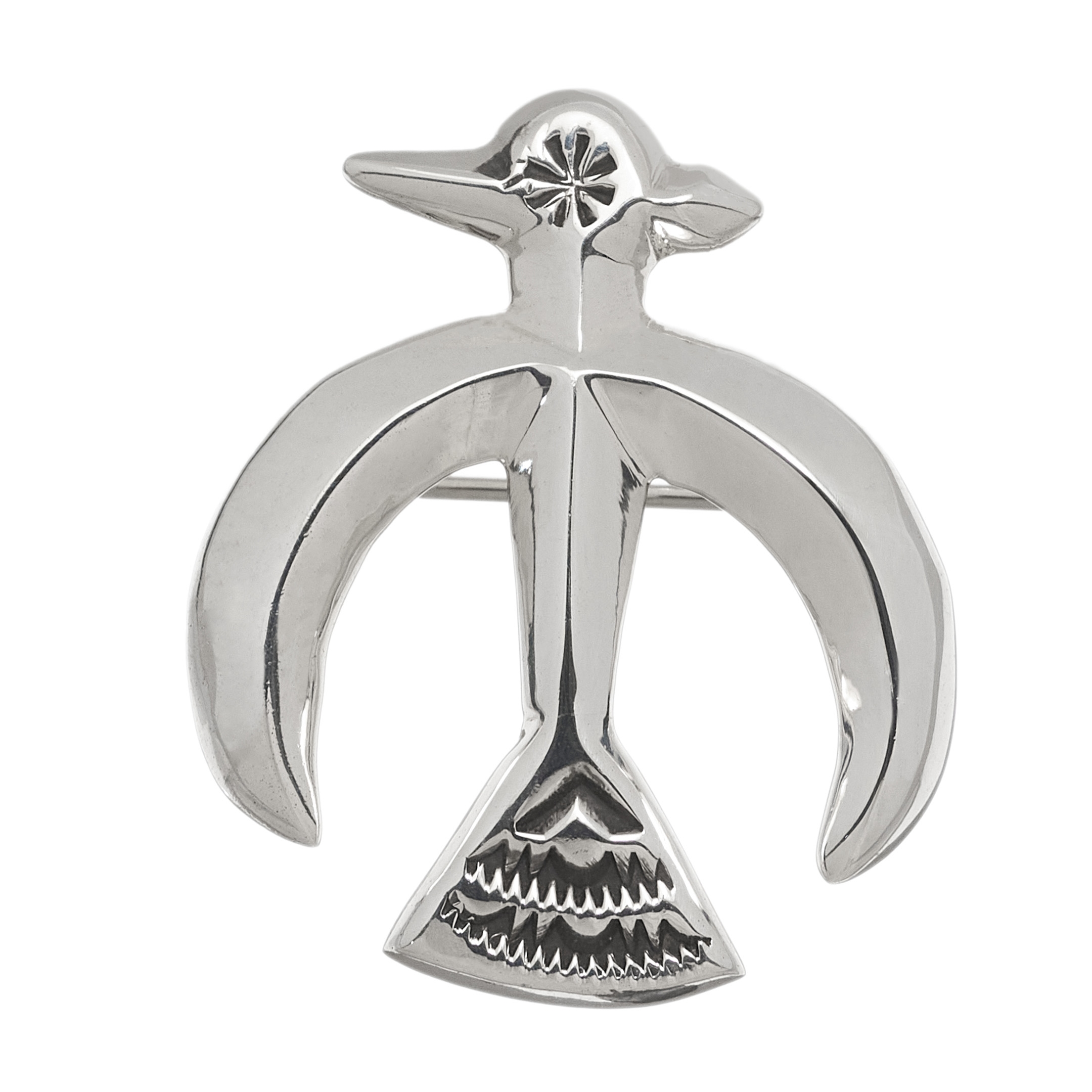 Navajo brooch BRO71 in silver - Harpo Paris