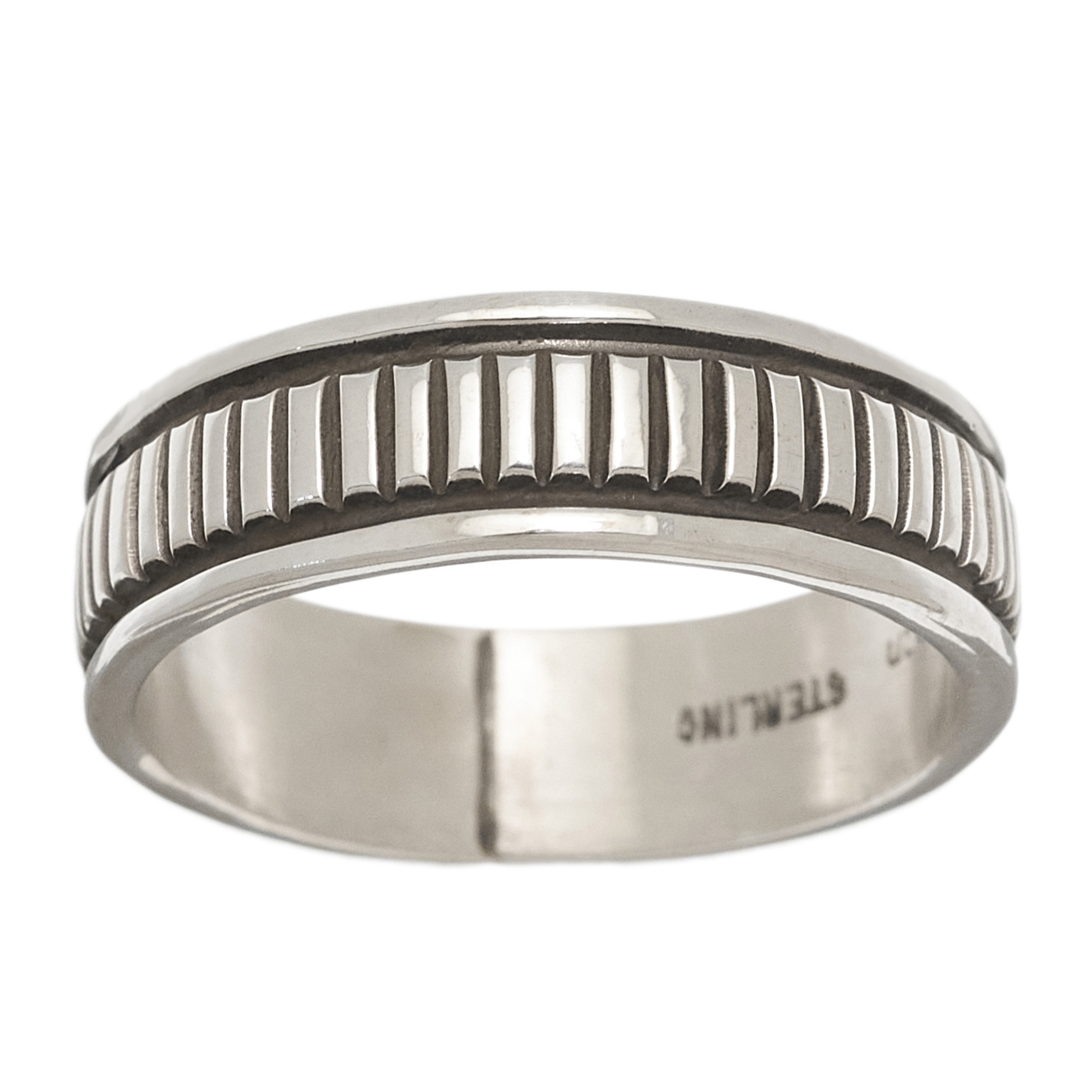 Navajo unisex ring BA1248 in silver - Harpo Paris