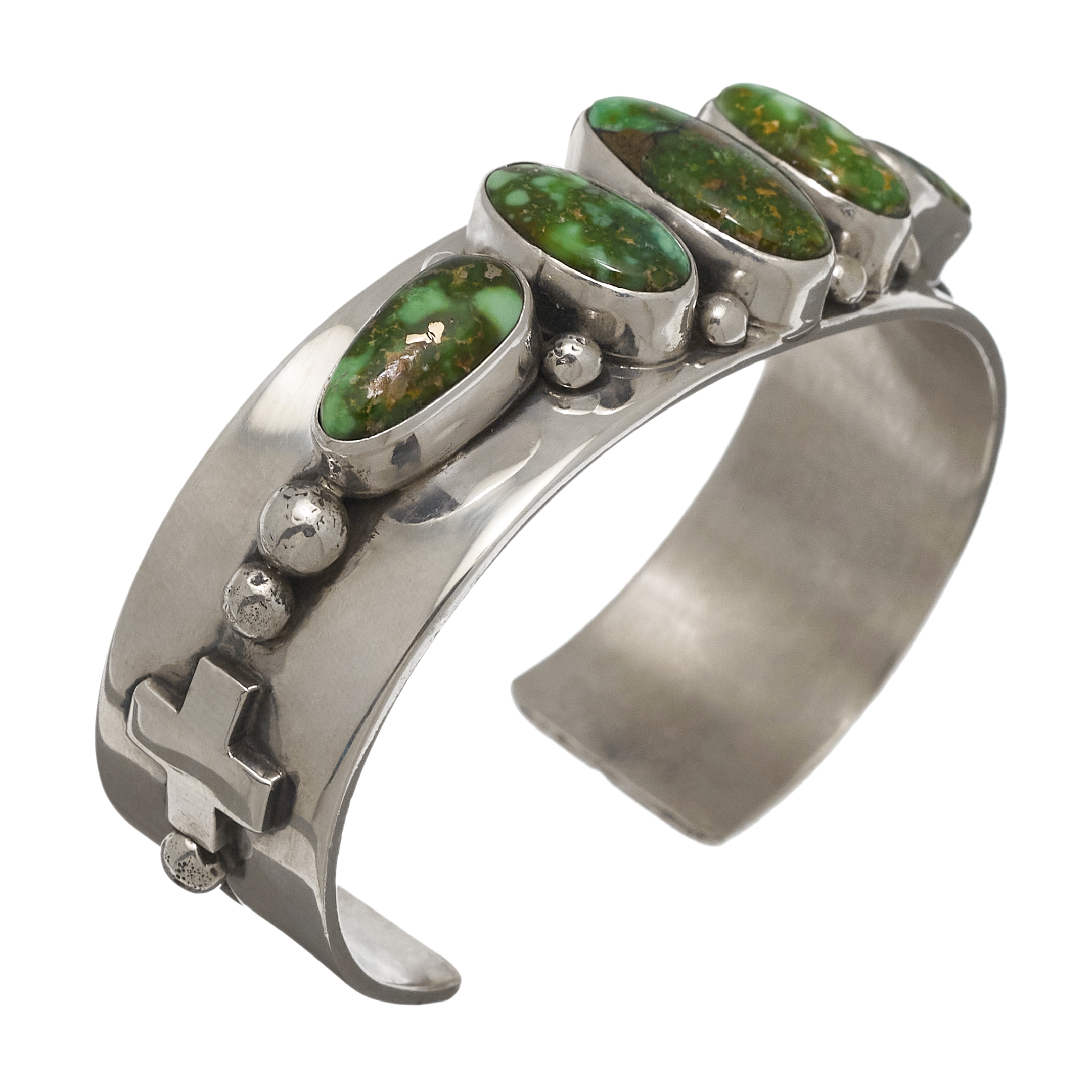 Bracelet Navajo BR726 pour homme en turquoise et argent - Harpo Paris
