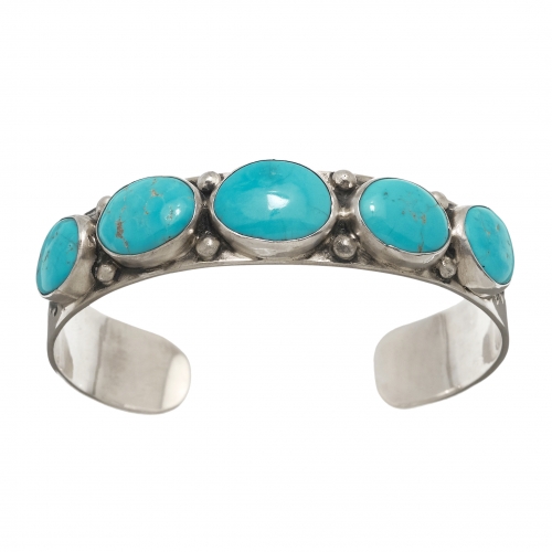 Navajo bracelet BR737 in turquoise and silver