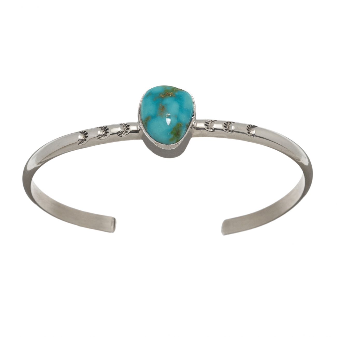 Navajo bracelet BR739 in turquoise and silver - Harpo Paris