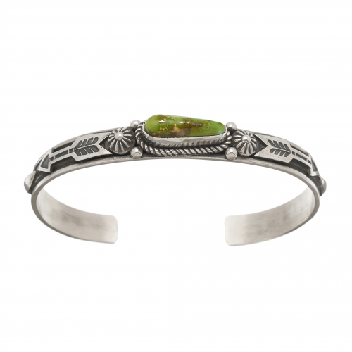 Navajo bracelet BR744 in turquoise and silver - Harpo Paris